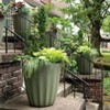 Crescent Garden Pleat Modern Round Indoor/Outdoor Planter Pot Black 23'' - 3 of 4