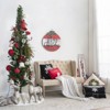 SEVOBAL Party Decorations and Accessories Set of 2 Black Velvet Pillows with Embroidered Joy and Snowflake for Holiday, Black White, 29.5"*4.22"*4.32" - 2 of 4