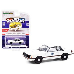 1982 Ford Mustang SSP White "Arizona Department of Public Safety" "Hot Pursuit" Series 39 1/64 Diecast Model Car by Greenlight - 1 of 3