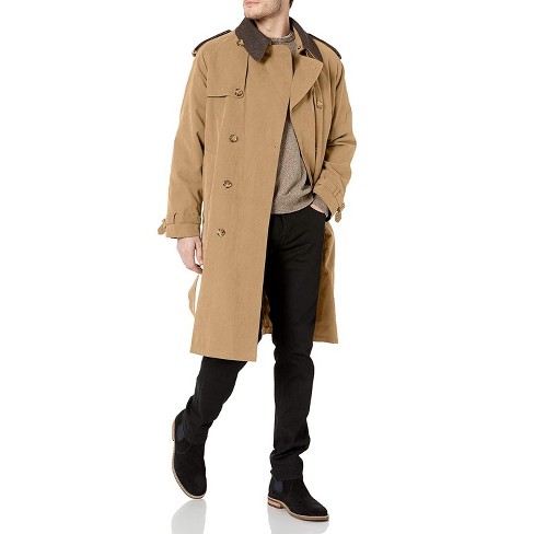 London fog trench coat with detachable hood & liner best sale