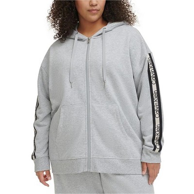 Calvin Klein Womens Running Logo Tape Hoodie Sweatshirt