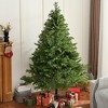 NAYSAYE 7FT PE PVC Mixed Artificial Christmas Tree Hinged Design with Dense Branches and Metal Stand for Holiday Home Decor, Green, 51.2"*51.2"*82.6" - 2 of 4