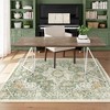 Lahome  Large Floral Border Contrast Short Pile Velvet Rectangular Indoor Area Rug - 4 of 4