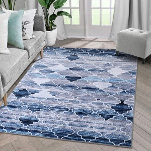 Modern Geometric Area Rug Non-Slip Stain-Resistant Accent Area Rugs - 1 of 4