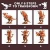 5 Star Super Deals 2 in 1 Dinosaur Robot Transforming Toy Dinosaur Robot W/ Movable Limb  Action Figure T-Rex Velociraptor Carnotaurus Dilophosaurus - 4 of 4