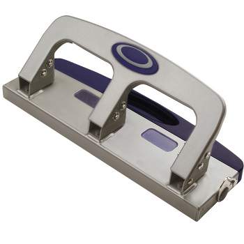 Officemate 3-Hole Punch with Pull Out Chip Drawer, 20 Sheets, Metallic Silver