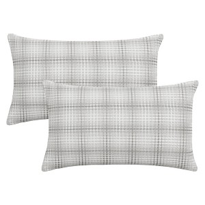REGALWOVEN Plaid Decorative Check Soft Throw Pillow Covers  2 Pcs - 1 of 4