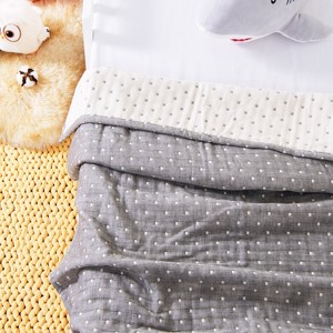 3 Layer Muslin Cotton Toddler Blanket, Super Soft and Warm Crib Blanket - NTBAY - 1 of 4