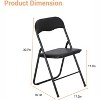 Acekool Folding Chairs with Cushioned Seat & Non-Slip Feet for Indoor/Outdoor Events - 3 of 4