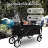 Elevon Heavy Duty Steel Frame Collapsible Folding 150 Pound Capacity Outdoor Camping Utility Wagon Yard Cart - 2 of 4