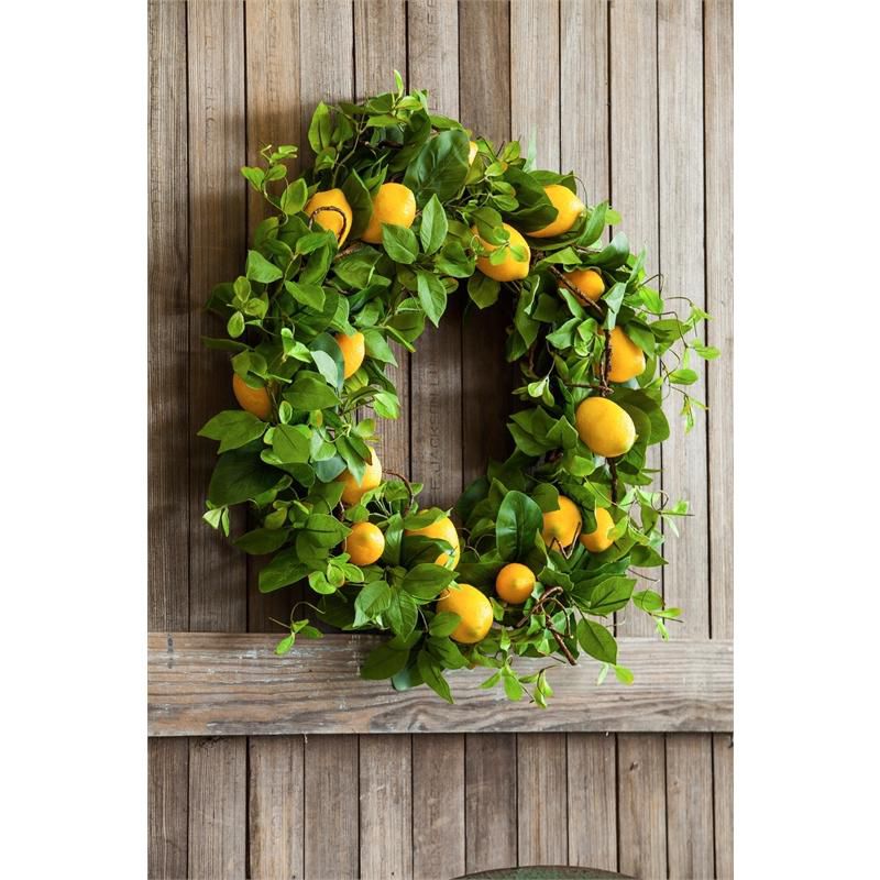 Evergreen Bountiful Lemon Wreath, 24", 3 of 9