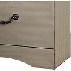 ORRD 27-Inch Modern 2-Drawer Nightstand, Pine, Grain, Brown - 3 of 4