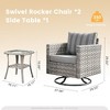 XIZZI Premium Outdoor Swivel Chair Sofa Set in 7 Colors, Modular Patio Seating with Swivel Chairs, Add-Ons Like Coffee Table and Fire Pit - 2 of 4