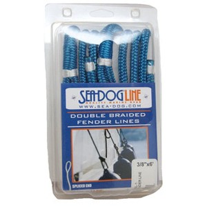 Sea Dog Double Braided Fender Line 1/4" Black Boat Equipment Model 302106006BK1. - 1 of 1
