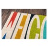 1'6"x2'6" Welcome Woven Door Mat - Novogratz By Momeni: Modern Indoor Outdoor Coir Mat, Ivory/Green/Blue - 2 of 3