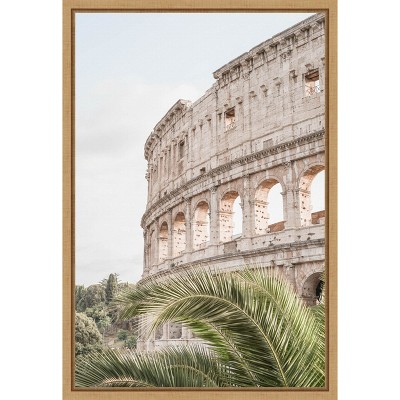 Sylvie Maple Framed Canvas Print of Colosseum in Rome, 16 x 23