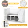 Kids Bookshelf with Reading Nook, Bookcase with Detachable Cushion £¬Storage Organizer with Book Rack for Bedroom, Playroom, White - 4 of 4