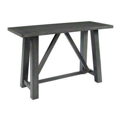 Rustic Gray 6PC Counter Height Farmhouse Dining Set with Bench