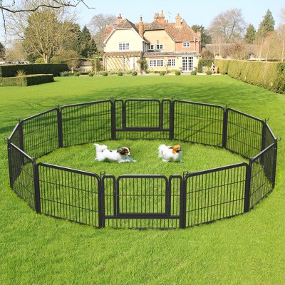 Black Heavy Duty Metal 12-Panel Pet Playpen