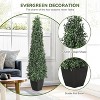 Artificial Boxwood Topiary Trees (2-Pack) - Realistic Cone Shaped Faux Plants for Indoor & Outdoor Use - 4 of 4