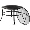 Fire Sense 62237 Fire Pit Tokia Steel Wood Burning Lightweight Portable Outdoor Firepit Rounded Lip & Curved Legs Included Wood Grate - 3 of 4