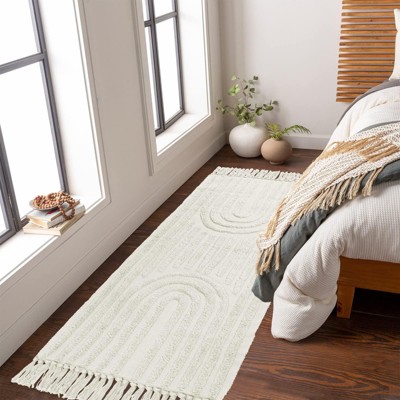 Lahome Tufted Machine Washable Bidirectional Rainbow Floor Mat-Soft Colorful Carpet for Living Room, Bedroom,or Entryway