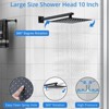10" Rainfall Shower System ¨C Matte Black Wall-Mounted Shower Faucet Set with Handheld Mode for Bathroom (1-Piece) - 3 of 4