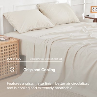 Storm Gray Long Staple Cotton Percale Duvet Cover Set