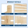 Outdoor Privacy Screen with Planter Box, Freestanding Wooden Fence Cover for Patio & Garden, Decorative Divider, Natural Wood Color - 4 of 4