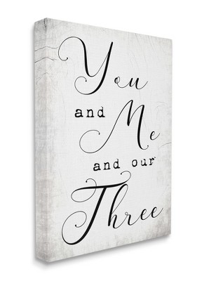 Stupell Industries You Me and Our Three Phrase Family Home Quote