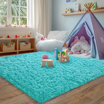 Super Soft Fluffy Shaggy Rug, Non-Slip Back, Washable Long Pile Mat for Living Room or Bedroom