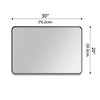 Sumerain 20X30'' Wall Mount Bathroom Vanity Mirrors, Aluminum Frame Vertical Horizontal Hanging - 2 of 4