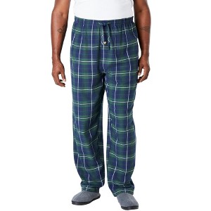 KingSize Men's Big & Tall Flannel Plaid Pajama Pants - 1 of 4
