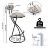 SKRAN Armless Velvet Barstools with Back Set of 2 Upholstered Counter Height Barstools with Metal Frame for Kitchen, Dining, and Living Room - 3 of 4