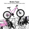 RISOKEYS 26 Inch Women Girls Mountain Bike,21 Speeds with Dual Disc Brakes, Sturdy Steel Frame and Suspension Fork,for Adult and Teens,Pink - 2 of 4