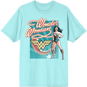 Wonder Woman Character Art Juniors Celadon T-shirt - 1 of 3