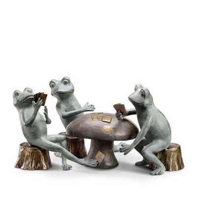 SPI Home Card Cheat Frog Garden Sculpture with Whimsical Design