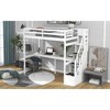 Twin Size Loft Bed with Storage Staircase and Built-in Desk - 3 of 4