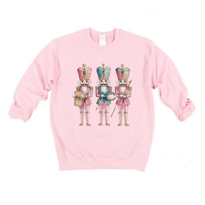 Simply Sage Market Women's Graphic Sweatshirt Nutcracker Pink