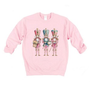Simply Sage Market Women's Graphic Sweatshirt Nutcracker Pink - 1 of 4