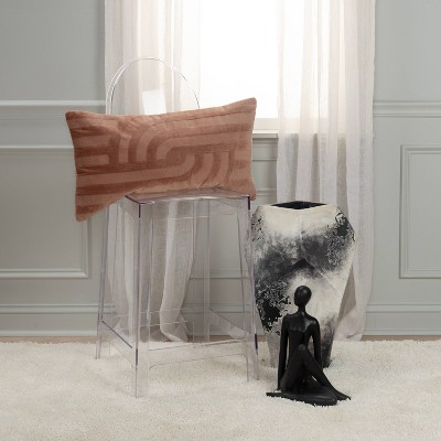 Camel Embroidered Cotton Lumbar Throw Pillow Set