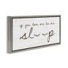 Stupell Industries Let Me Sleep Phrase with Eyelashes Black Framed Floater Canvas Wall Art - 3 of 4