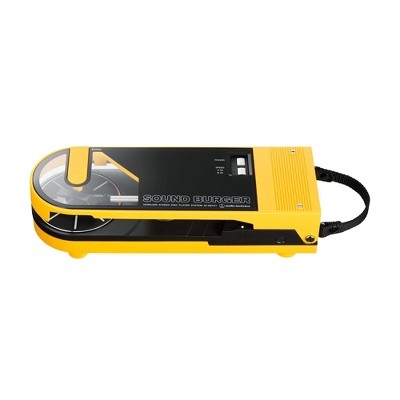 Yellow Portable Bluetooth Turntable with USB Connection