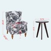 TiramisuBest Vintage Coffee Table & High-Back Armchair Set,Reading Chair with Solid Wood Coffee Table for Living & Bedroom,Antique Dark Grey - 4 of 4