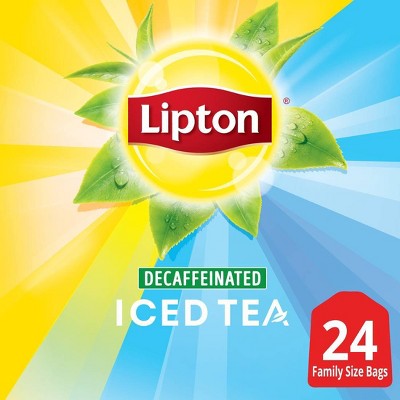 Lipton Decaffeinated Family Size Black Iced Tea Bags - 24ct