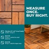Bliss Outdoors Hardwood 12-Slat Interlocking Wood Deck Tiles, Natural, Set of 30 - 4 of 4