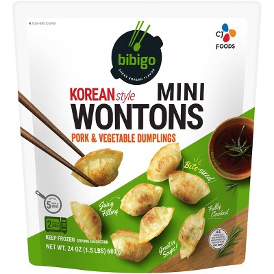 Bibigo Frozen Korean Style Pork and Vegetable Mini Wontons - 24oz