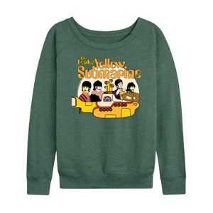 Women's - The Beatles - Yellow Submarine Members Lightweight French Terry Wide Neck Long Sleeve Shirt - 1 of 4