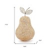 HomeRoots 18" Gold Aluminum And Faux Crystal Decorative Pear - 3 of 4