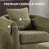 Syemin Velvet Accent Chair Set of 2, One Chair, One Ottoman, Modern Bucket Chair Armchair Living Room, Bedroom, Black, 27"*24.6"*24.8" Green, - 3 of 4